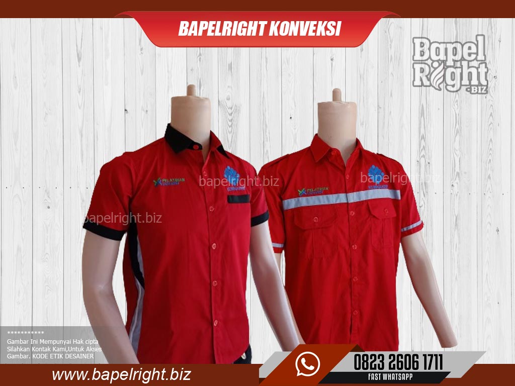 Desain Baju Seragam Merah